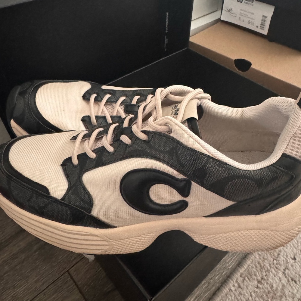 Black and Cream Sneakers